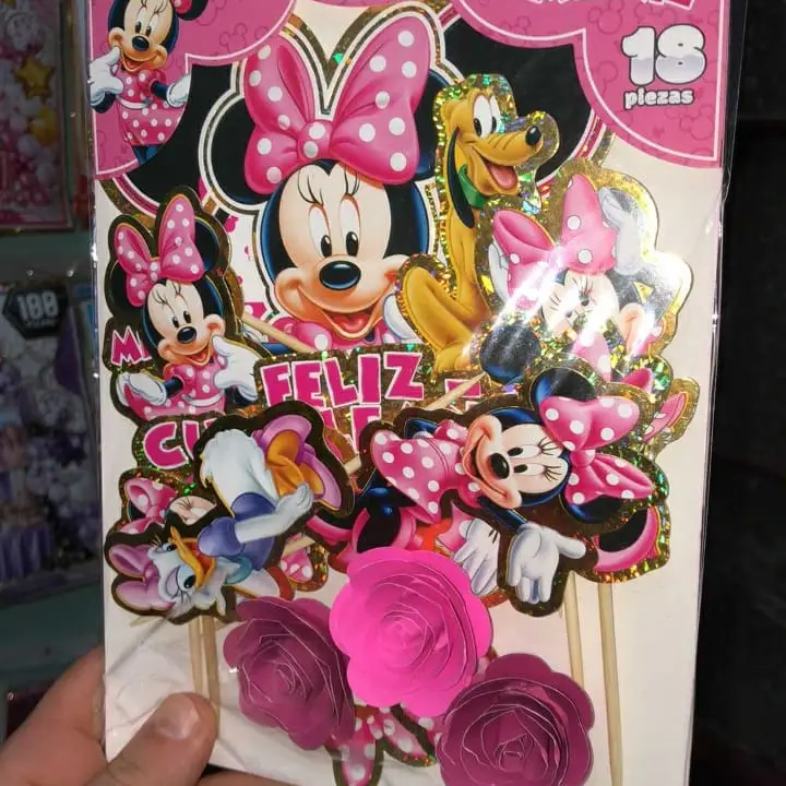 Topper Temático Minnie Rosa 18 piezas — imagen 2