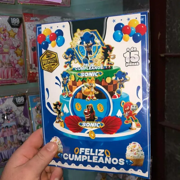 Topper Temático Sonic 15 piezas — imagen 1
