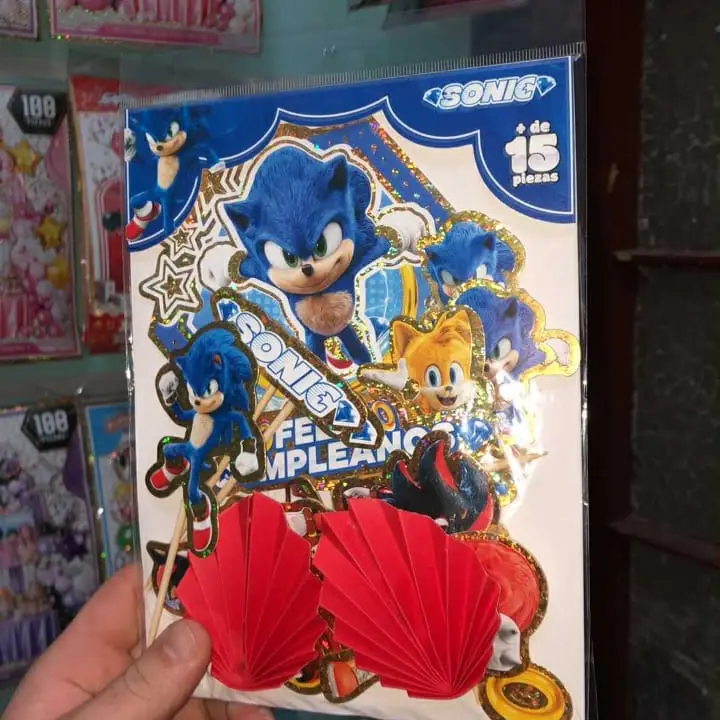 Topper Temático Sonic 15 piezas — imagen 2
