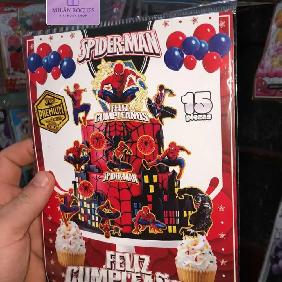 Topper Temático Spiderman 15 piezas — imagen 1