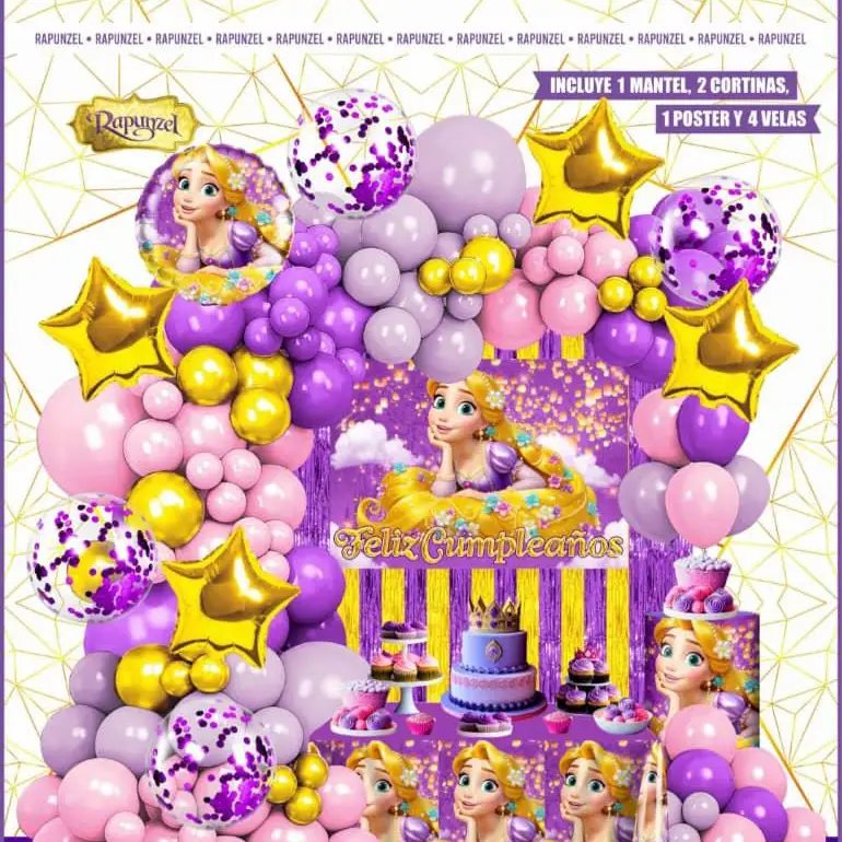 Set decorativos Rapunzel — imagen 1