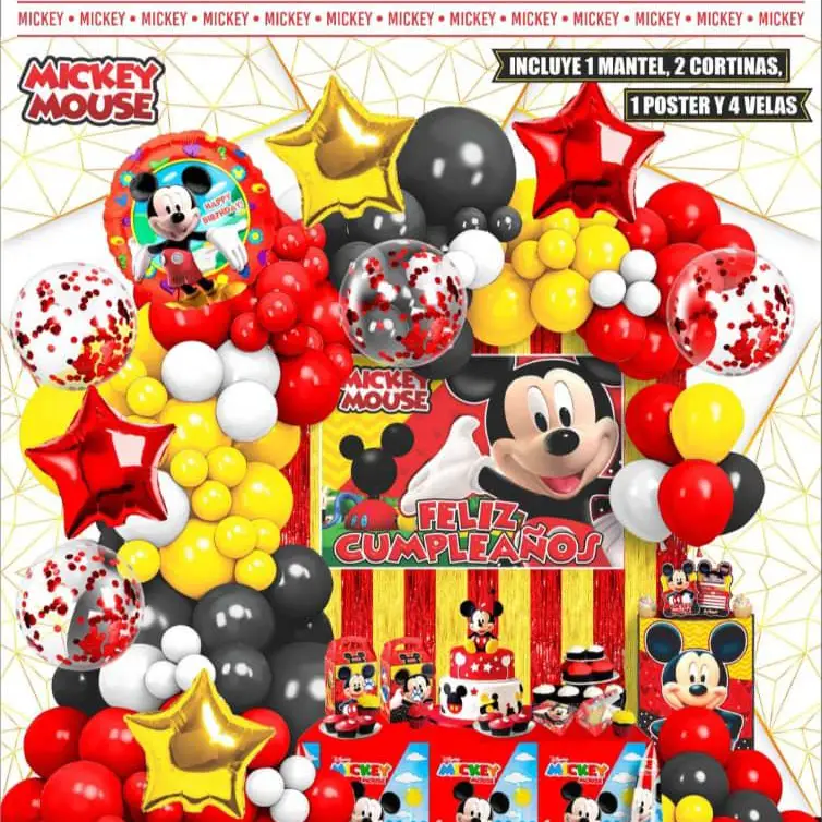 Set decorativos Mickey mouse rojo's photo #1
