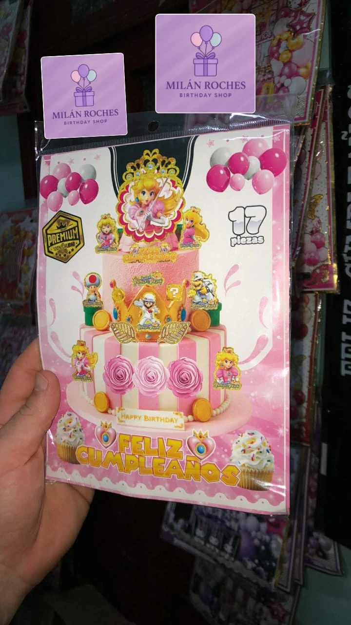 Topper Temático Princesas Peach 17 piezas's foto | Milán Roches |  BizneCubano