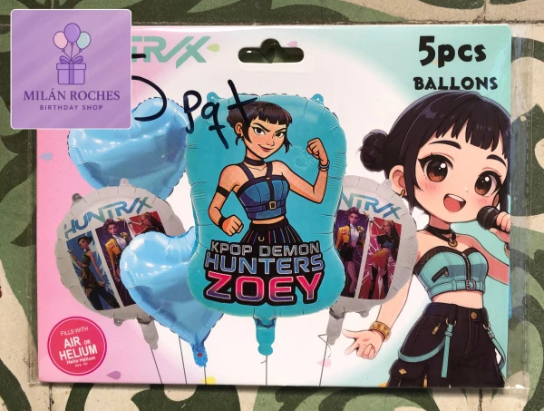 Set de 5 globos kpop Zoey M-2's foto | Milán Roches |  BizneCubano