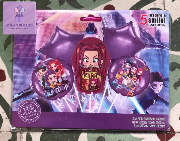Set de 5 globos kpop Mira M-1's foto | Milán Roches |  BizneCubano