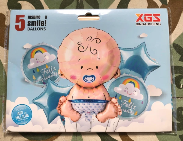 Set de 5 globos Bebé niño's foto | Milán Roches |  BizneCubano