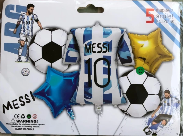 Set de 5 globos camiseta Messi's foto | Milán Roches |  BizneCubano