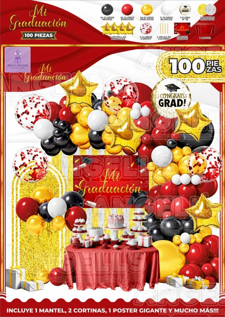 Set decorativo Graduación rojo's foto | Milán Roches |  BizneCubano