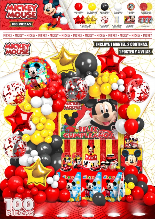Set decorativo Mickey mouse rojo's foto | Milán Roches |  BizneCubano
