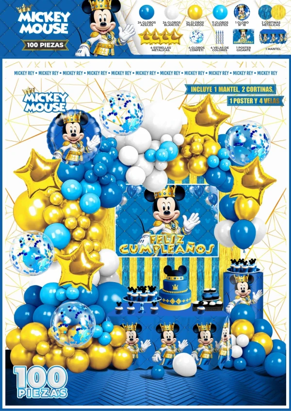 Set decorativo Mickey mouse azul's foto | Milán Roches |  BizneCubano