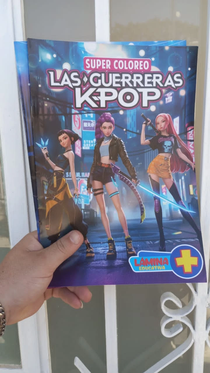 Libro colorear 6pgs Guerreras kpop M-2's foto | Milán Roches |  BizneCubano