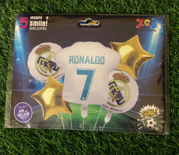 Set de 5 globos Ronaldo-Madrid's foto | Milán Roches |  BizneCubano