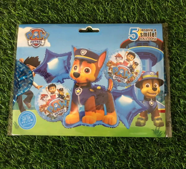 Set de 5 globos paw patrol chase's foto | Milán Roches |  BizneCubano