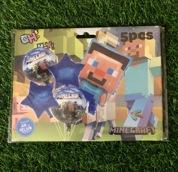 Set de 5 globos  minecraft's foto | Milán Roches |  BizneCubano