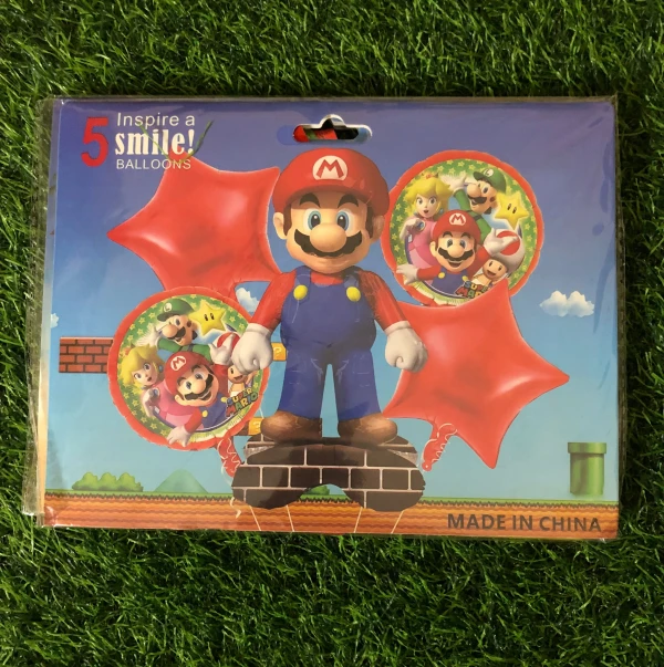 Set de 5 globos Super Mario M-2's foto | Milán Roches |  BizneCubano