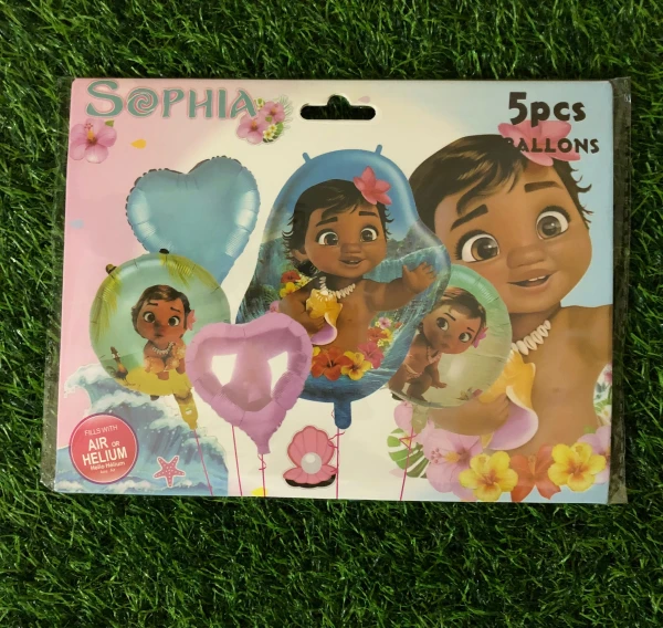 Set de 5 globos Moana bebe's foto | Milán Roches |  BizneCubano