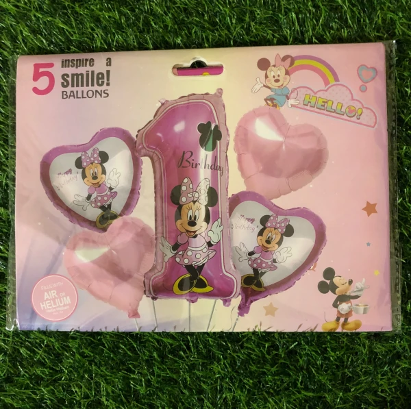 Set de 5 globos MINNIE M-2's foto | Milán Roches |  BizneCubano