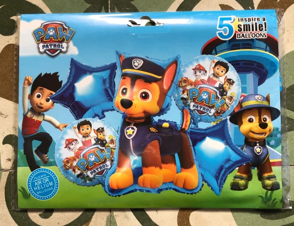 Set de 5 globos Paw Patrol Chase estrellas azules's foto | Milán Roches |  BizneCubano