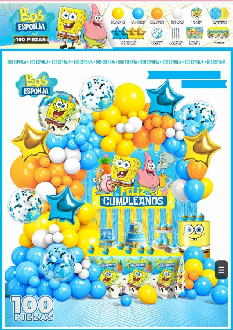 Set decorativos Bob Esponja's foto | Milán Roches |  BizneCubano