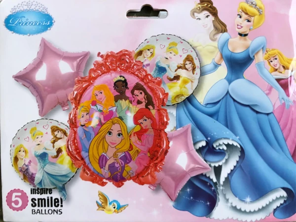 Set de 5 globos Princesas Disneys estrellas rosa's foto | Milán Roches |  BizneCubano