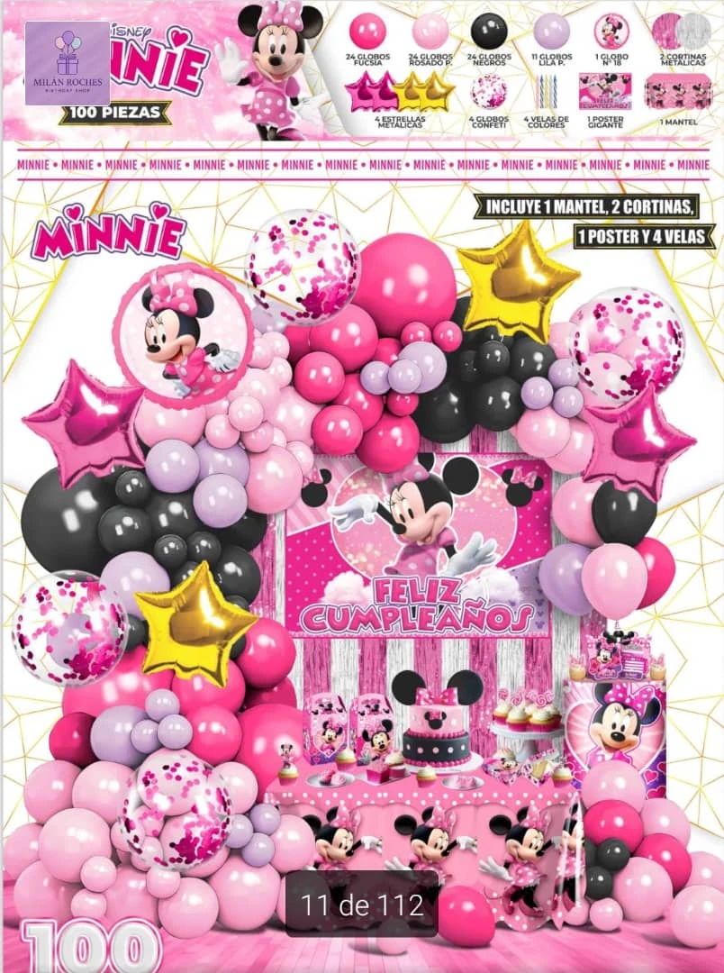 Set decorativos Minnie rosa's foto | Milán Roches |  BizneCubano