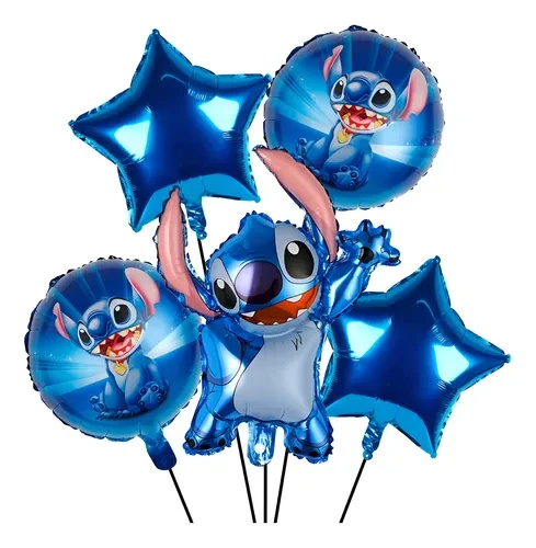 Set de 5 globos Stitch M-4's foto | Milán Roches |  BizneCubano