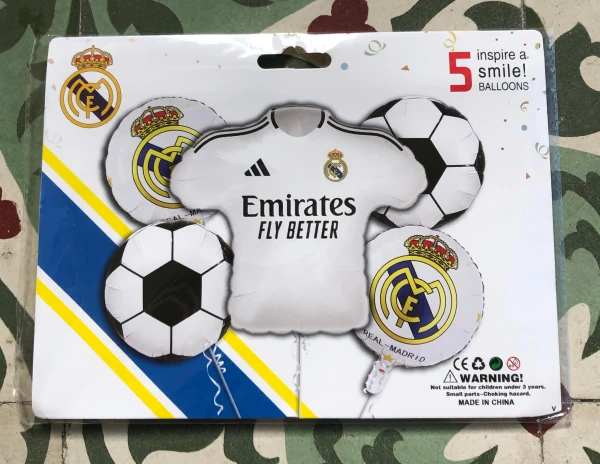 Set de 5 globos real Madrid's foto | Milán Roches |  BizneCubano