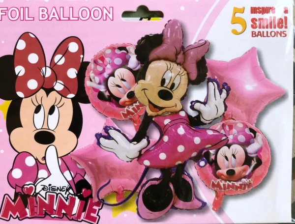 Set de 5 globos Minnie rosa's foto | Milán Roches |  BizneCubano