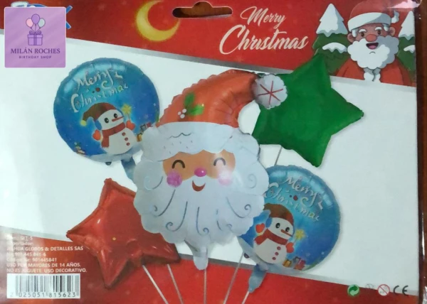 Set de 5 globos navidad M-3's foto | Milán Roches |  BizneCubano