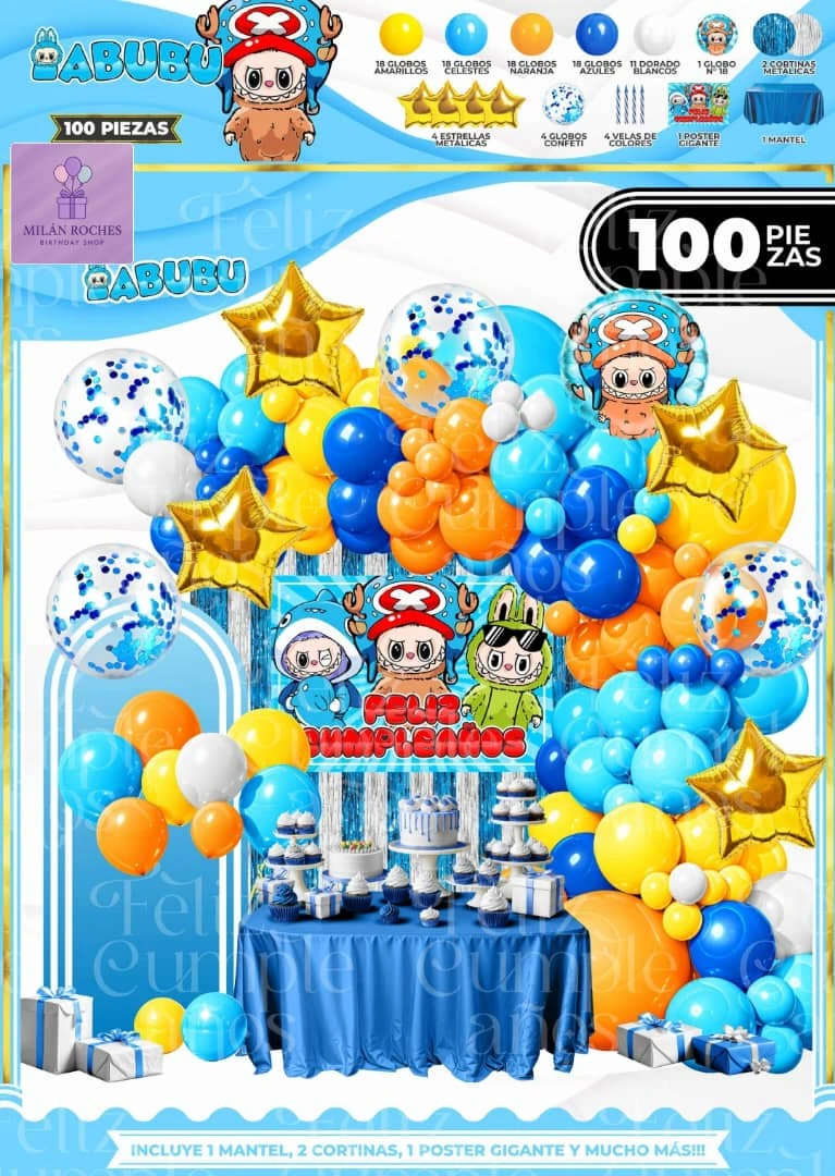 Set decorativos labubu azul's foto | Milán Roches |  BizneCubano