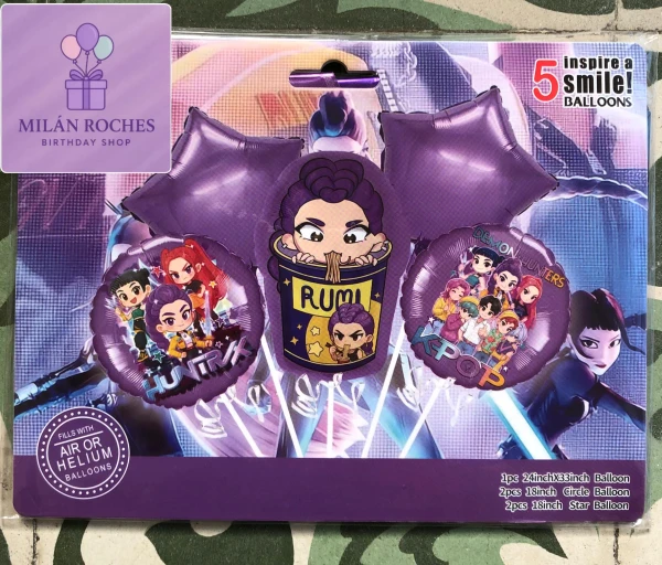 Set de 5 globos kpop Rumi's foto | Milán Roches |  BizneCubano