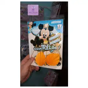 Topper Temático Mickey Mouse bebé 17 piezas miniatura 2