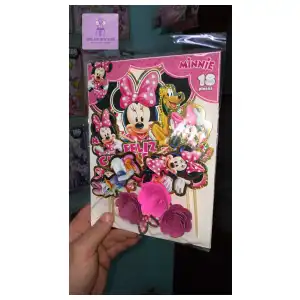 Topper Temático Minnie Rosa 18 piezas miniatura 2