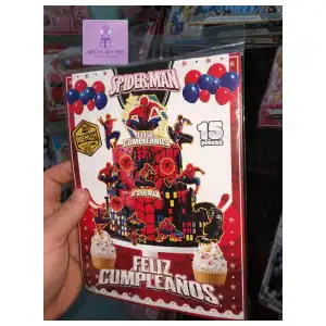 Topper Temático Spiderman 15 piezas miniatura 1