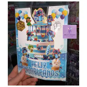 Topper Temático Stitch 15 piezas miniatura 1