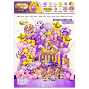 Set decorativos Rapunzel miniatura 1