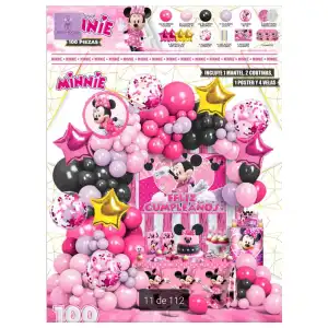 Set decorativos Minnie rosa miniatura 1